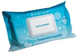 Avalon kostea ihonpuhdistuspyyhe 20 x 30 cm